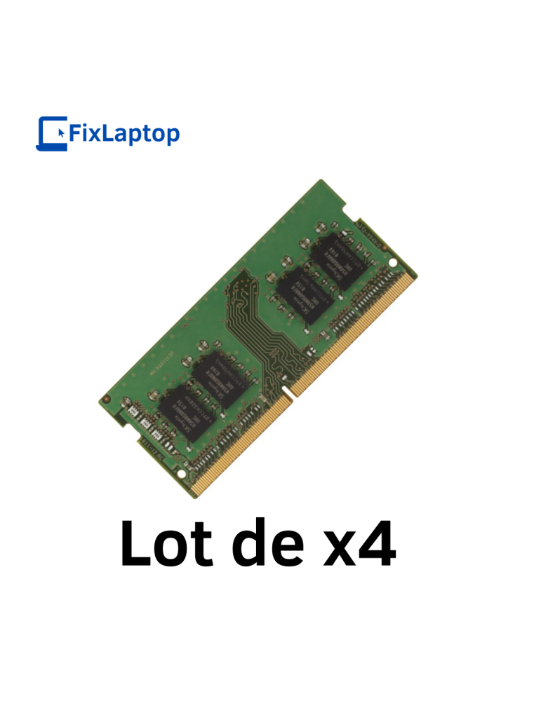 Lot de 4 Barrettes Mémoires RAM SODIMM DDR3L 8 Go